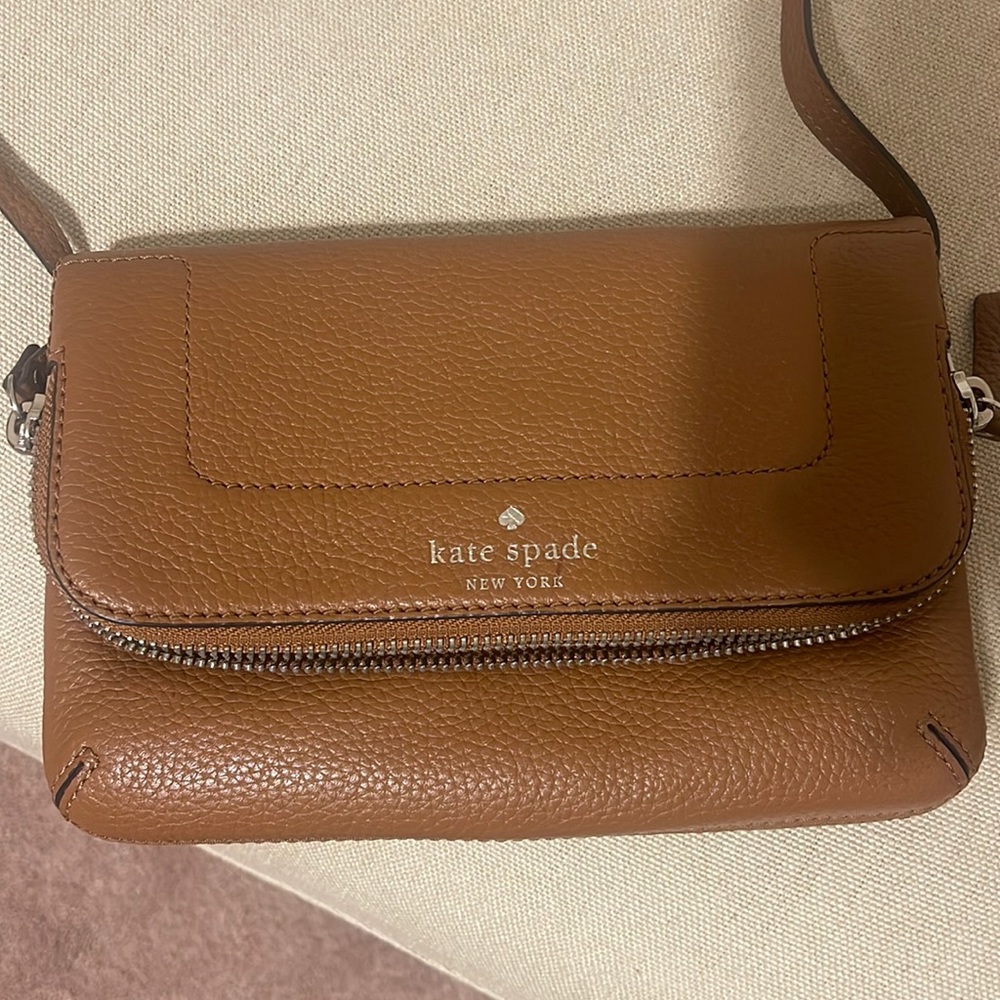 Kate Spade Brown Crossbody Purse- Brown